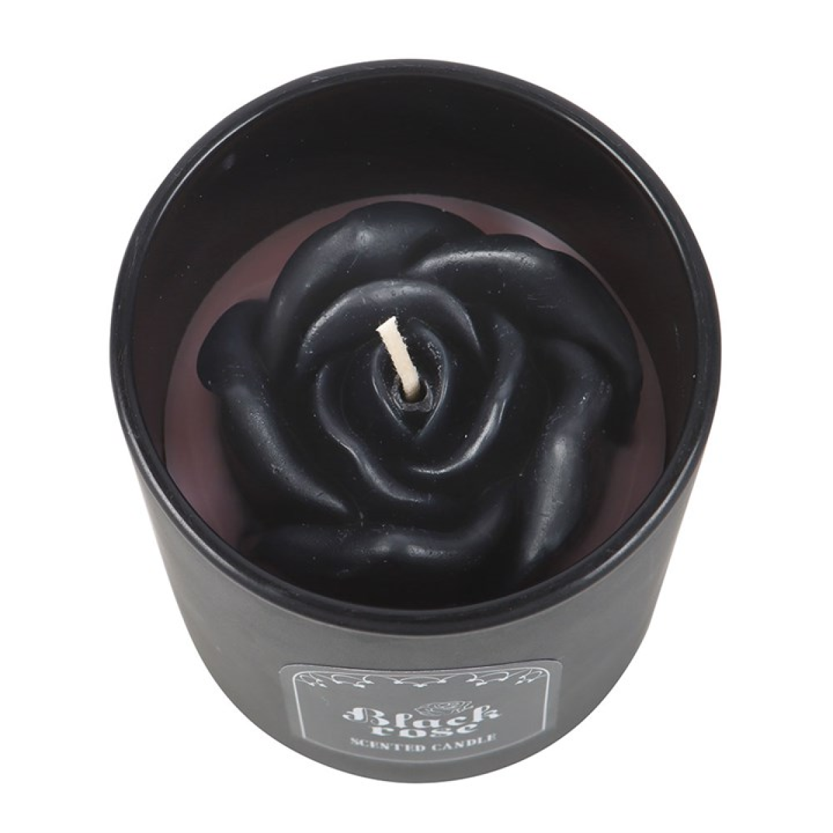 Black Rose Candle with 3D Roses
