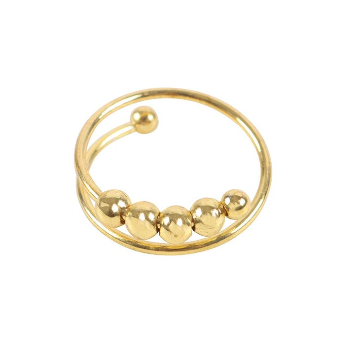 Gold Tone Anti-Anxiety Metal Fidget Ring