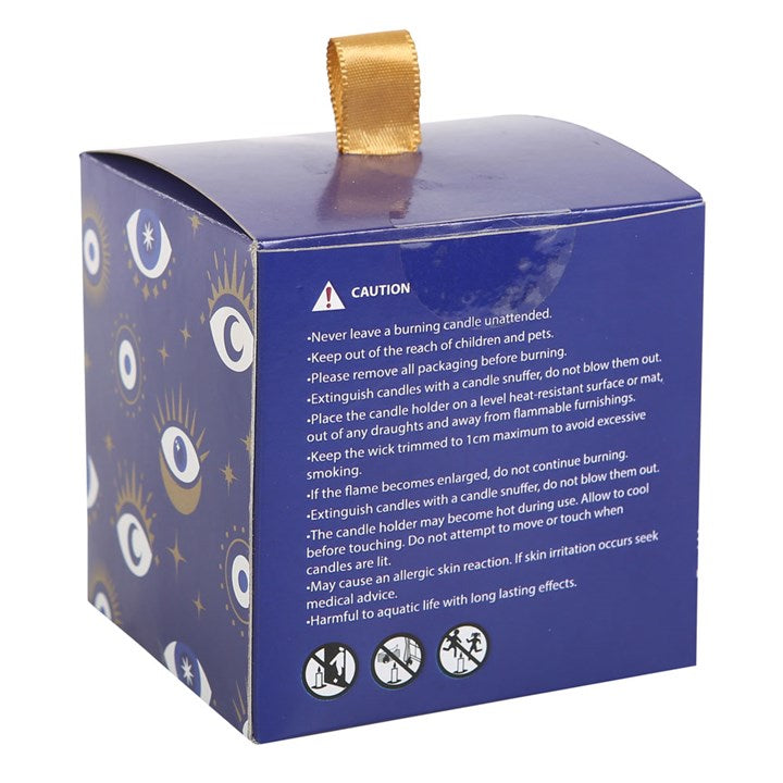 All Seeing Eye White Sage Protection Charm Candle in Glass Pot